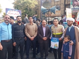 حضور کارکنان بیمارستان امام خمینی(ره) استهبان در راهپیمایی 13 آبان